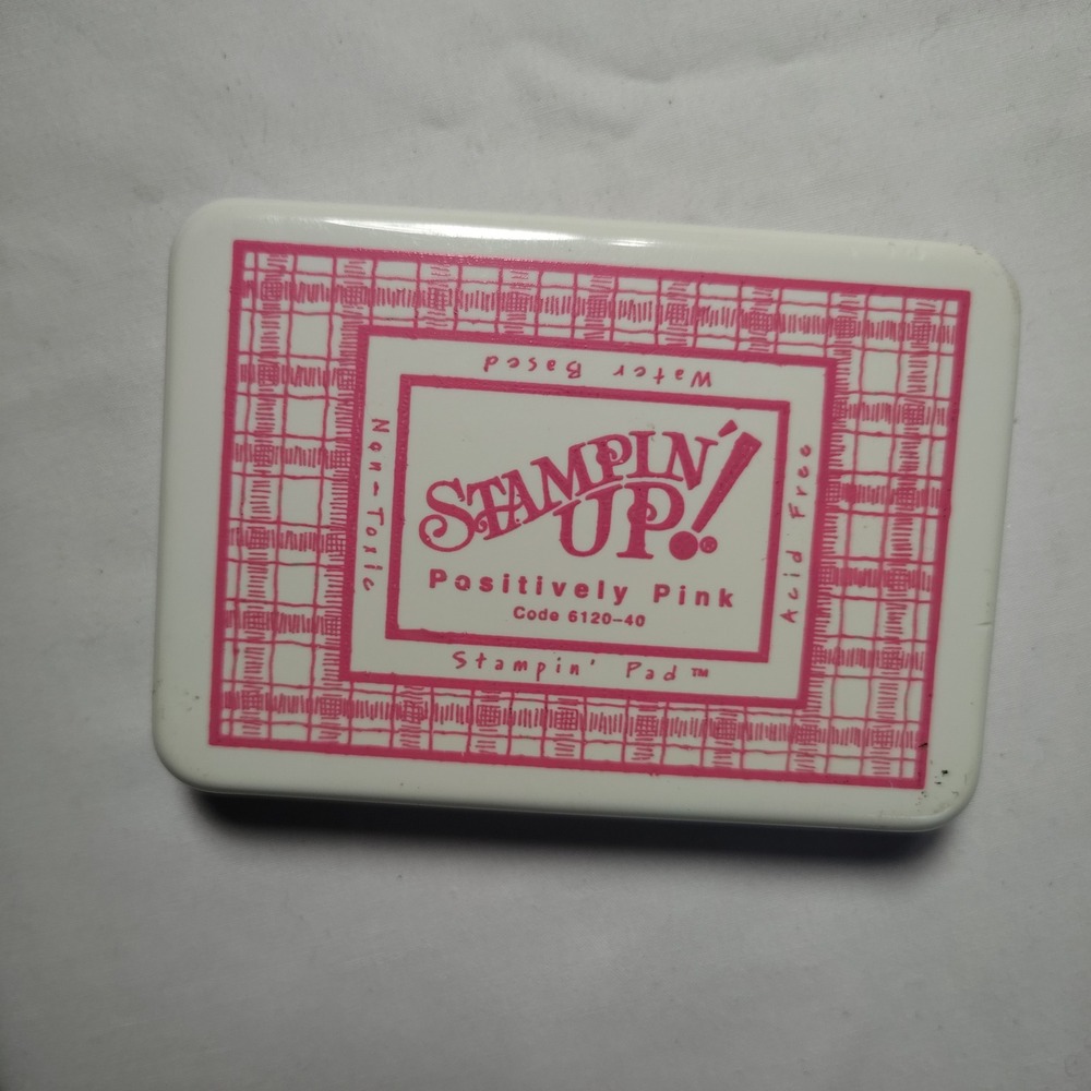 Stampin Up! Positively Pink Ink Pad Water Based Non‎ Toxic Acid Free Crafting